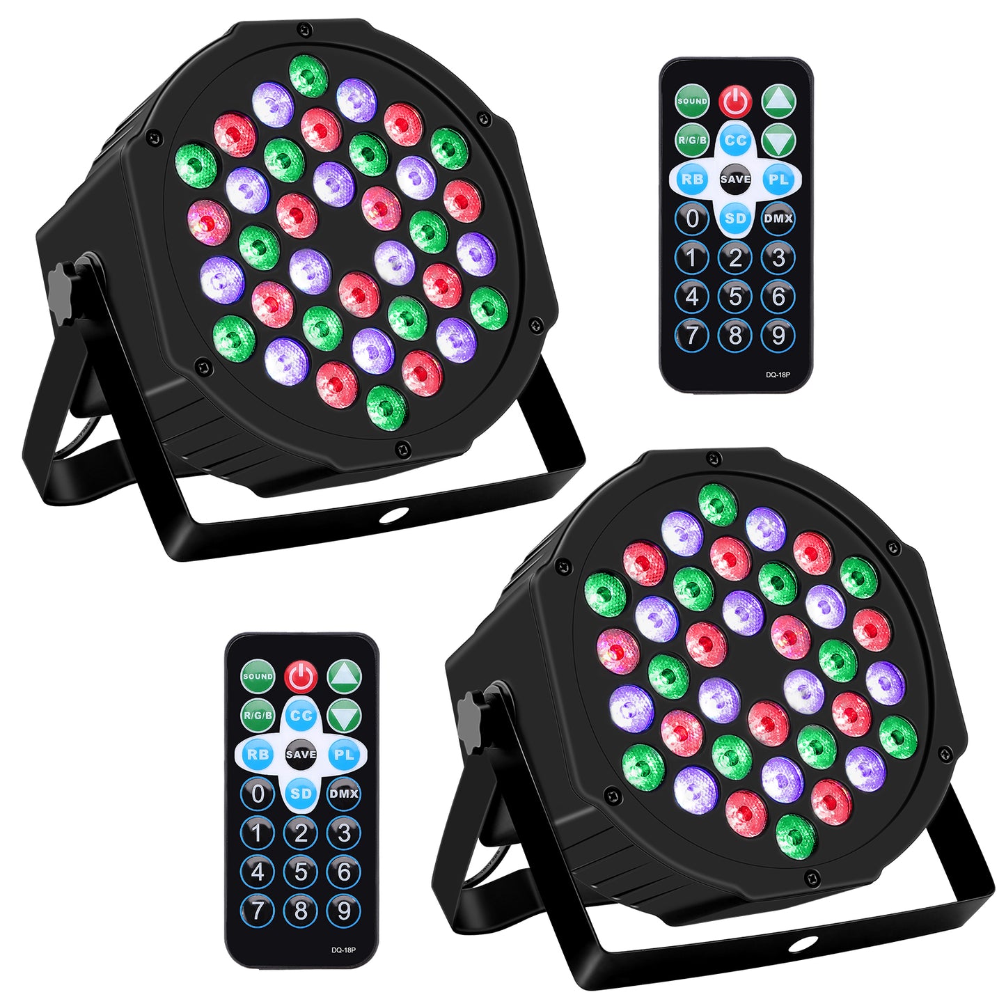 RGB DJ LED Par Lights Sound Activated Stage Lights