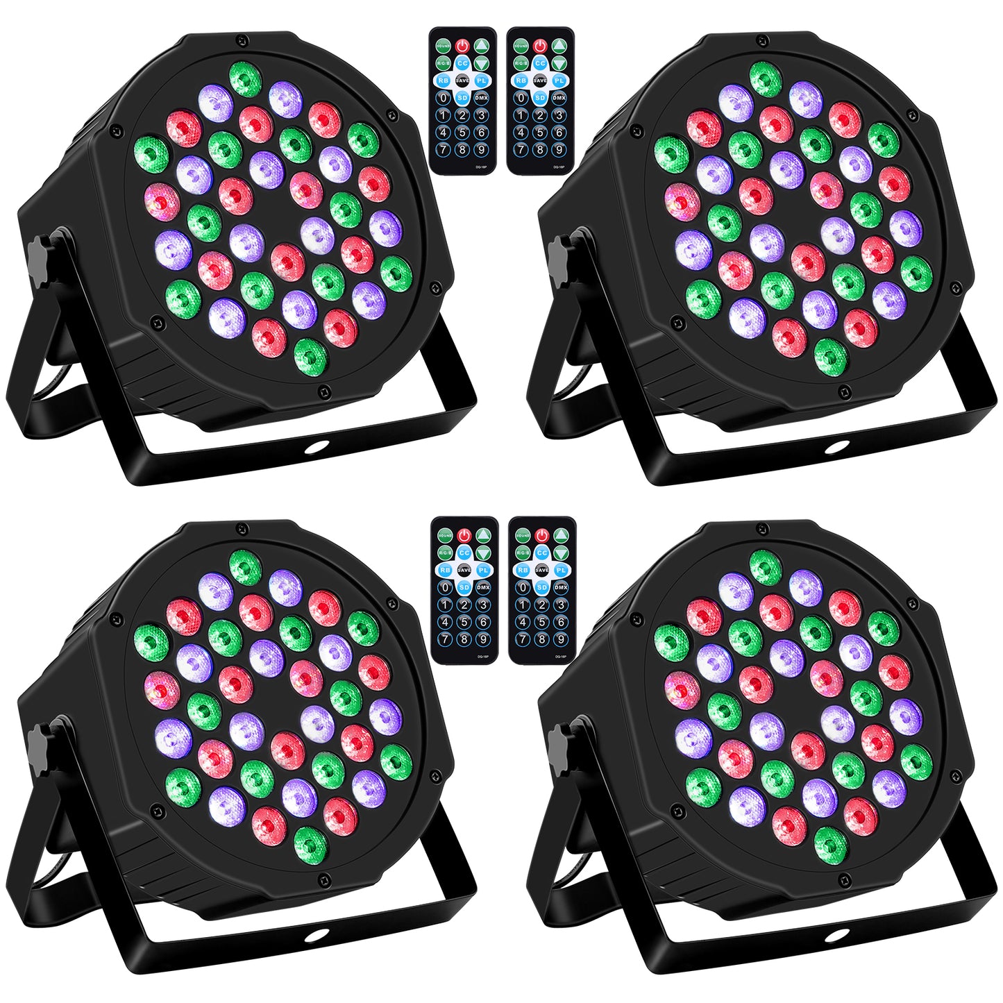 RGB DJ LED Par Lights Sound Activated Stage Lights