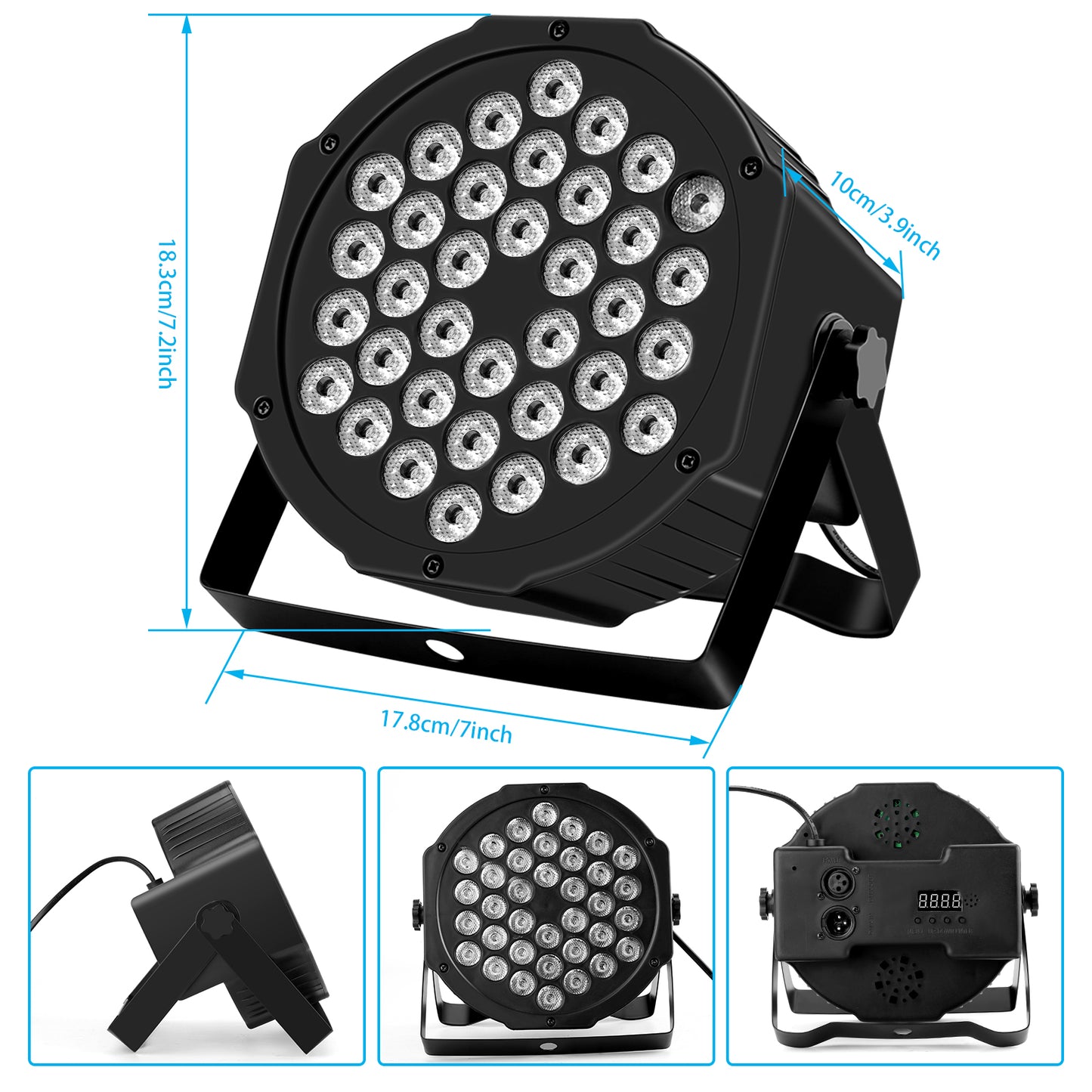 RGB DJ LED Par Lights Sound Activated Stage Lights
