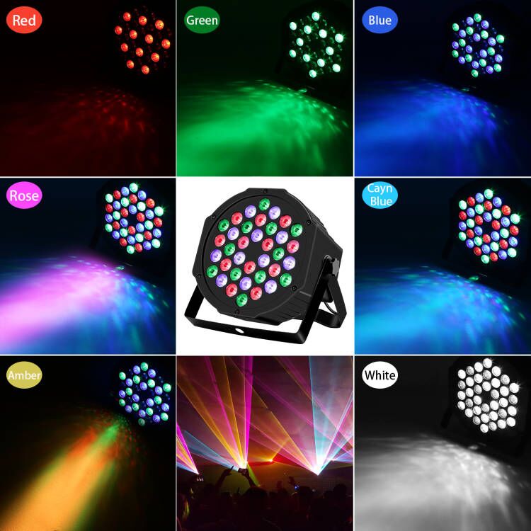 RGB DJ LED Par Lights Sound Activated Stage Lights