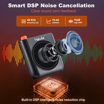 HAKUTA Wireless Voice Amplifier for Teachers, Portable Bluetooth Speaker with Magnetic Lavalier Microphone&2 Mic,Magnetic Dock with Auto-Charging included, For Classroom/Meetings/Training/Outdoor