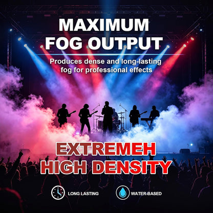 Hakuta Fog Machine Fluid 1Gallon, High Density Fog Juice Water Based Safe for Outdoor and Indoor Use, Universal Compatibility With Standard Fog Machines, Medium Density Long-Lasting Fog Effect