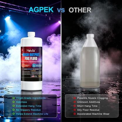 Hakuta High Density Fog Machine Fluid 32oz,Water Based Fog Juice F Safe for Outdoor and Indoor Use, Universal Compatibility With Standard Fog Machines, Medium Density Long-Lasting Fog Effect Visit the HAKUTA Store