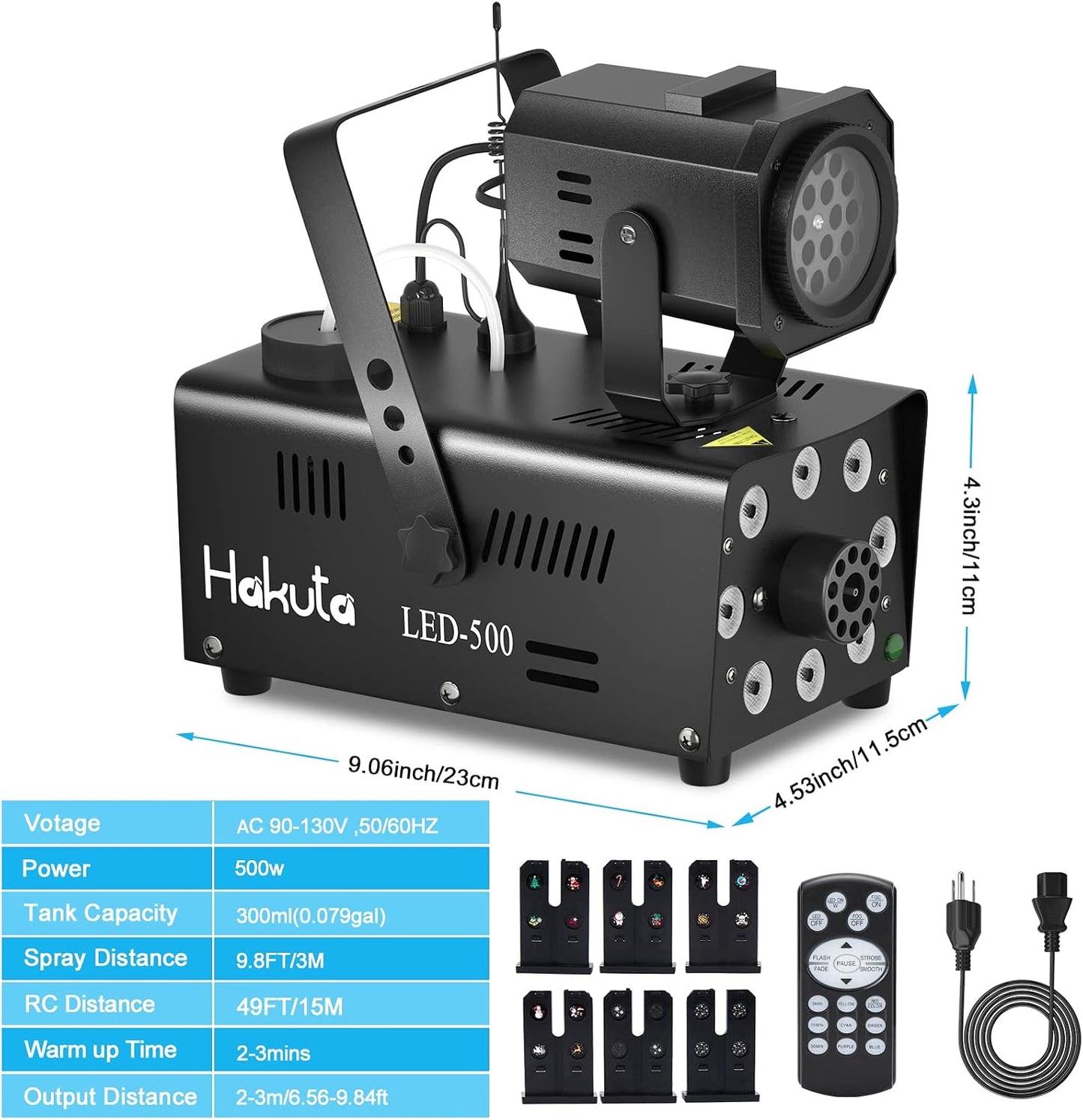 Hakuta Fog Machine with LED Projector Light