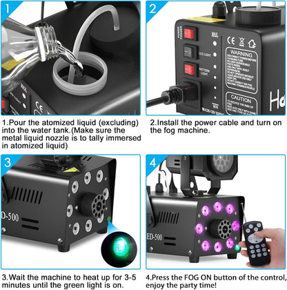 Hakuta Fog Machine with LED Projector Light