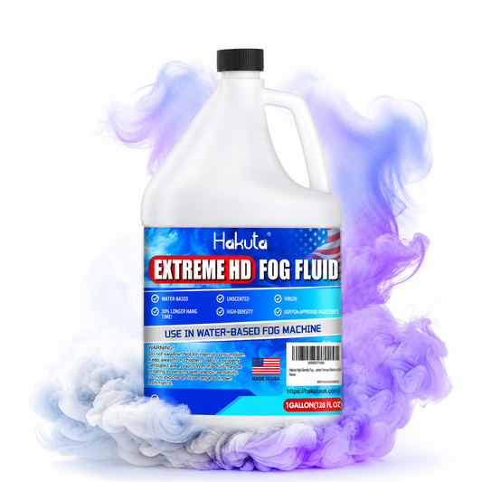 Hakuta EXTREMLY High-Density Fog Machine Fluid Made in USA, 1 Gallon High Output Long-Lasting Fog Juice,for 400-1500 Watt Water-Based Fog Machines,for Indoor and Outdoor Venues