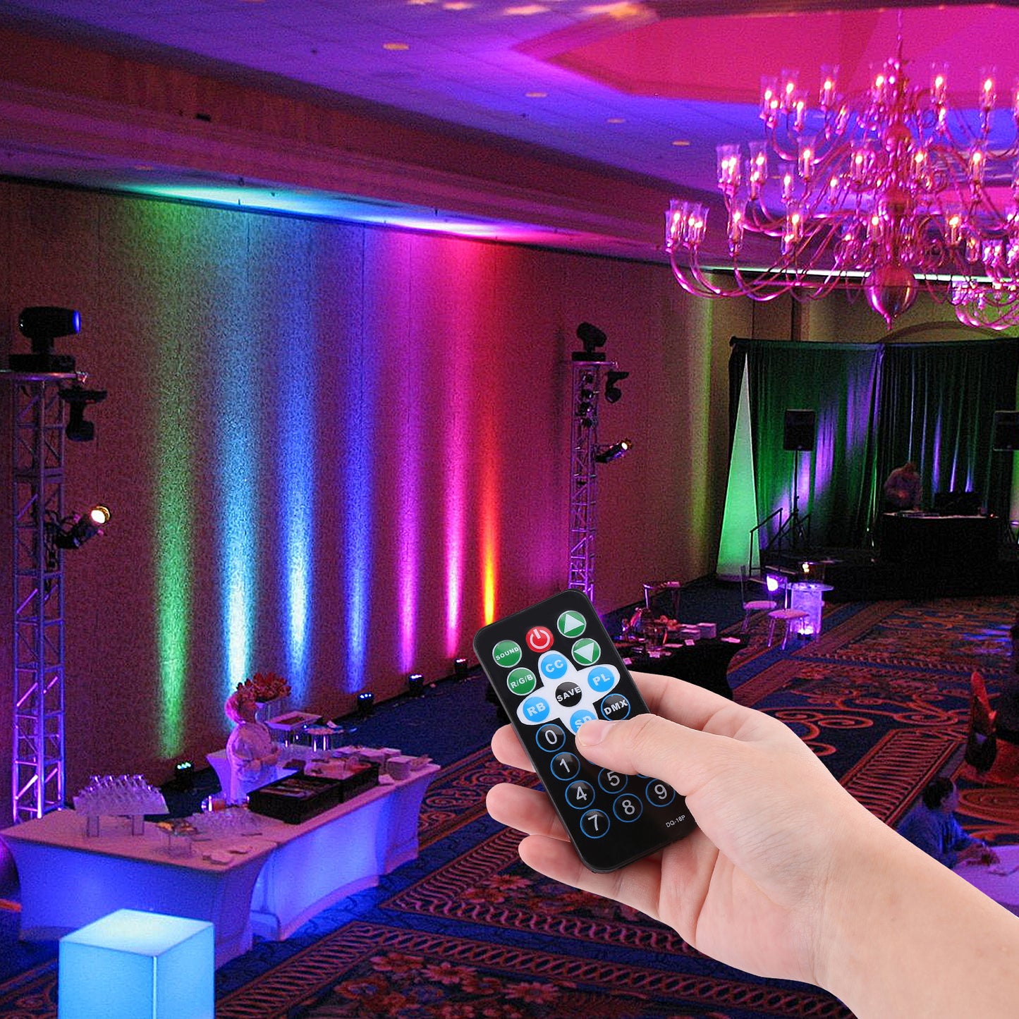 RGB DJ LED Par Lights Sound Activated Stage Lights