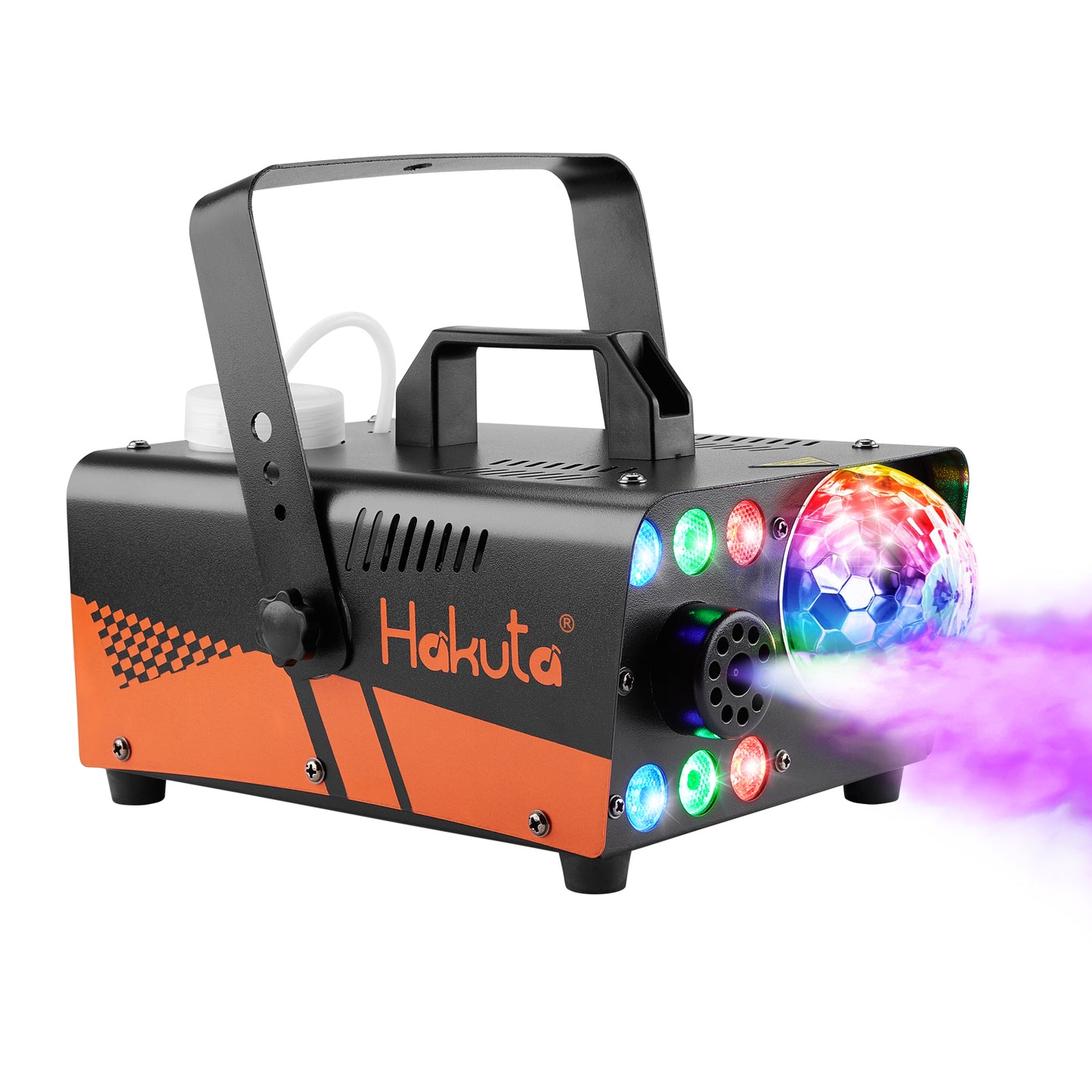 HAKUTA Machine à fumée avec boule disco lumineuse et lumières LED