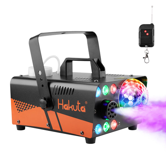 Fog Machine with Disco Ball Lights and LED RGB Lights