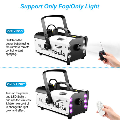 Automatic Spray Fog Machine with 6 LED Lights and 7 Color Variation